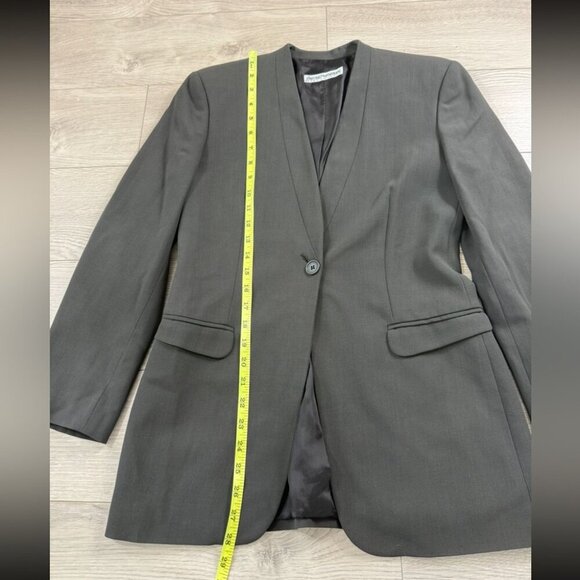 Emporio Armani Brown Taupe Wool Career Office Blazer - Picture 7 of 10